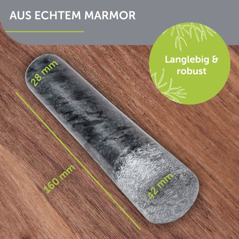 Granit Mörser Madeco Ersatzstößel Granit 16 Cm Steinstößel Schwarz